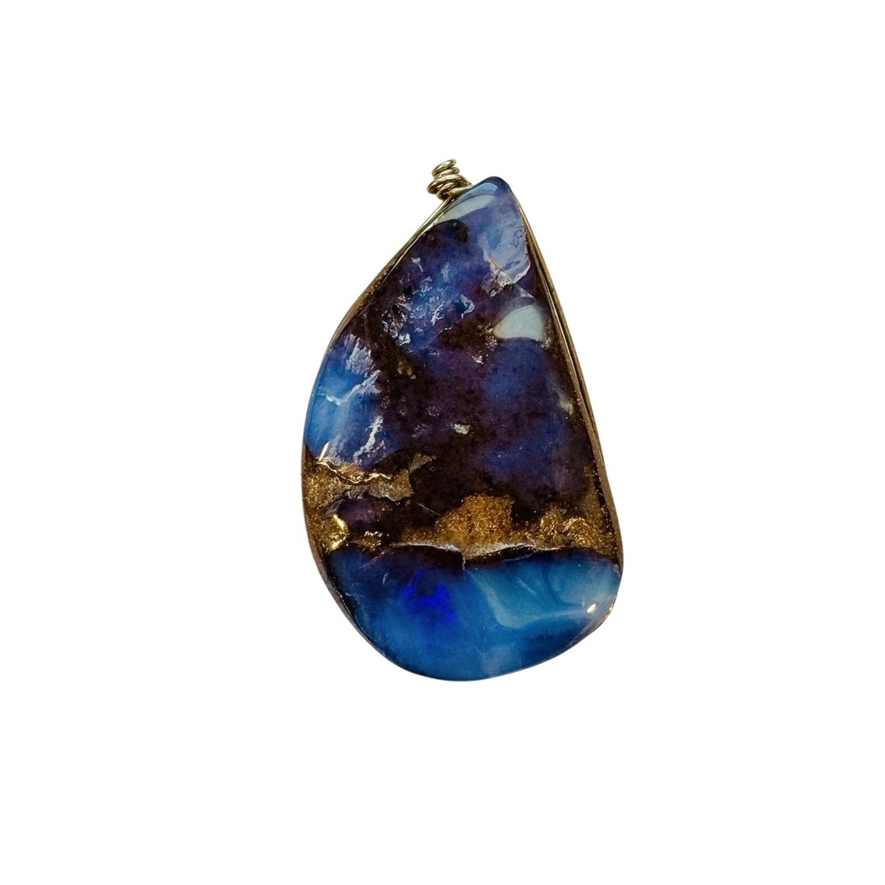 Australian Boulder Opal Stone Wire‎ Wrapped